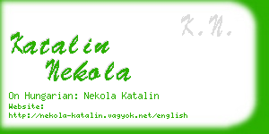 katalin nekola business card